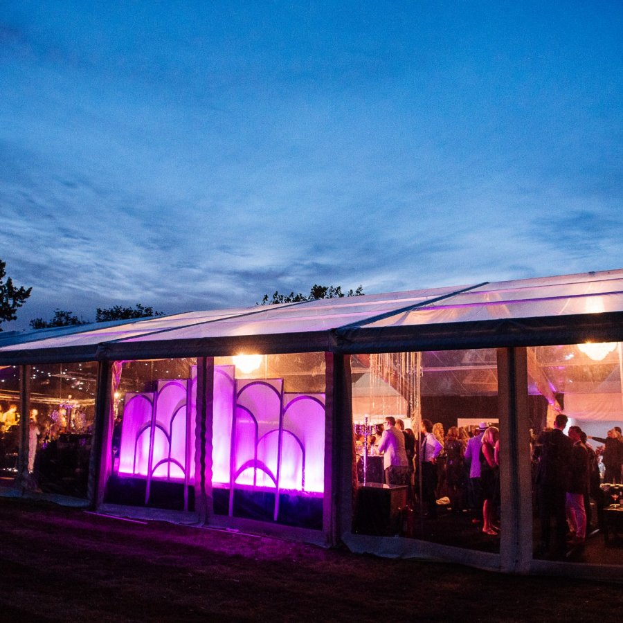 Party Marquee with clear walls