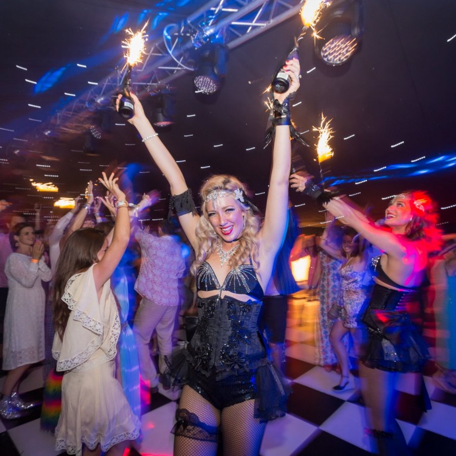 Sparklers on the Dancefloor - Party Planner Decor